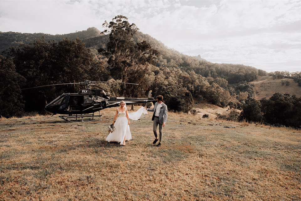 Tweed Coast Helicopter Elopement - Hitched In Paradise - Midginbil Hill Weddings
