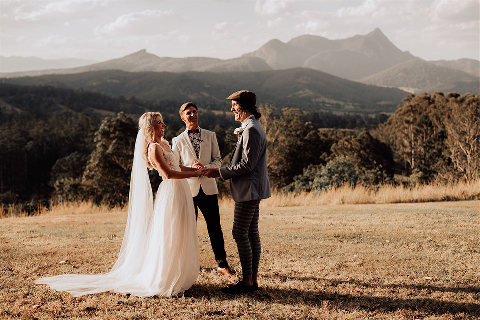 Tweed Coast Helicopter Elopement - Hitched In Paradise - Midginbil Hill - Benjamin Carlyle