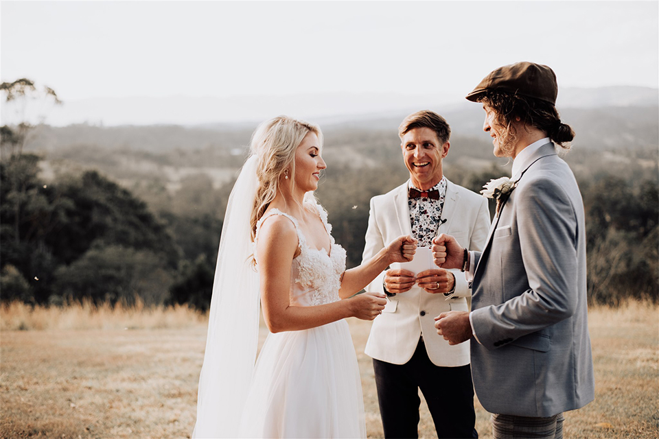 Tweed Coast Helicopter Elopement - Hitched In Paradise - Midginbil Hill - Benjamin Carlyle Celebrant
