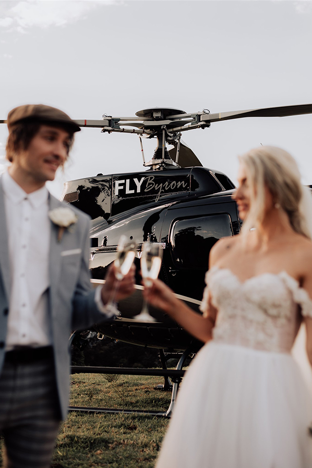 Hitched In Paradise - Byron Bay Helicopter Elopement - Midginbil Hill Weddings
