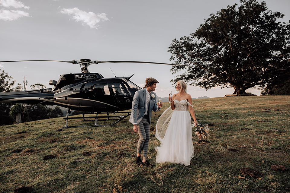 Hitched In Paradise - Gold Coast Helicopter Elopement - Midginbil Hill Wedding