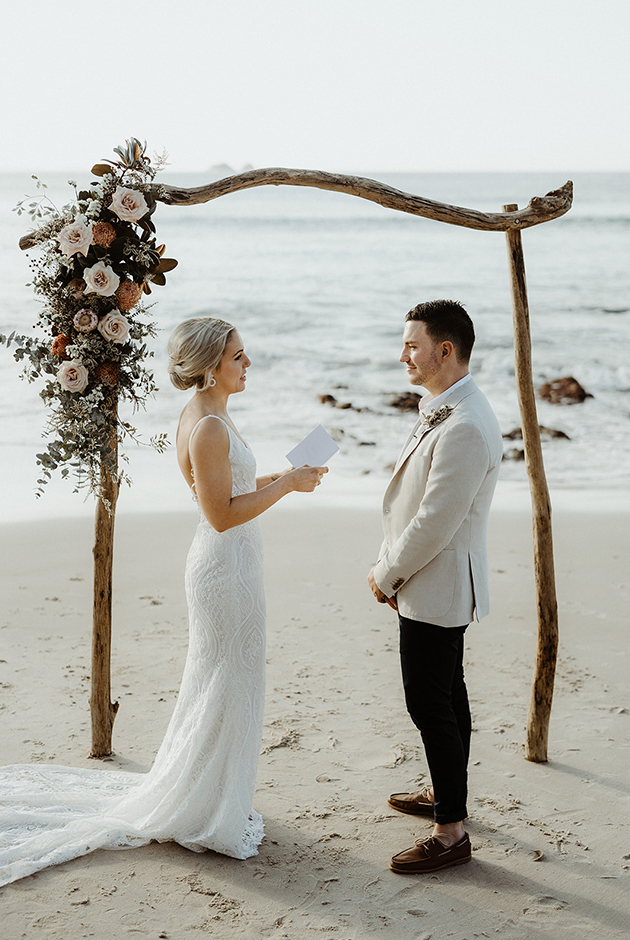 Byron Bay Beach Elopement - Hitched In Paradise - Wedding Vows