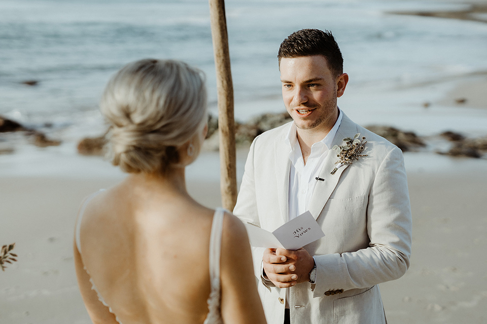 Byron Bay Beach Elopement - Hitched In Paradise - Wedding Vow