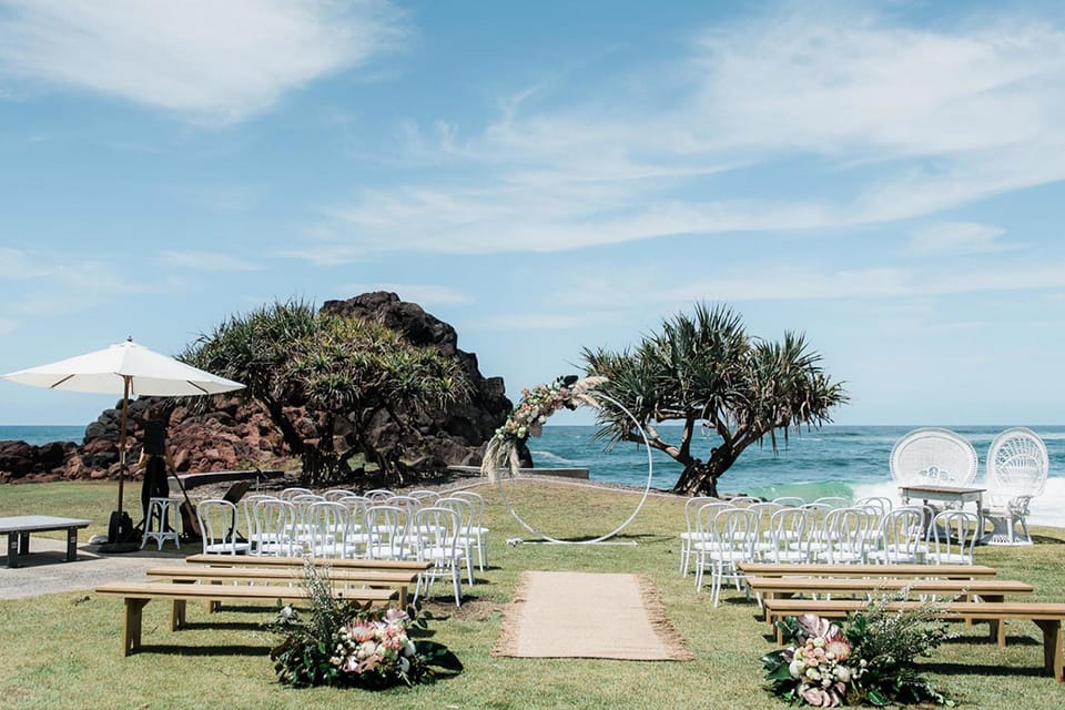 Lovers Rock Elopement Duranbah Beach