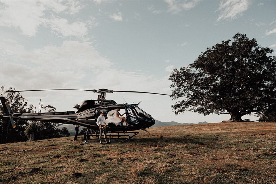 Tweed Coast Helicopter Weddings - Hitched In Paradise - Byron Bay Heli elopement